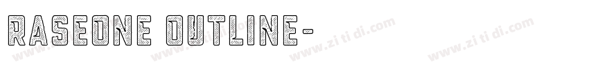 RaseOne Outline字体转换